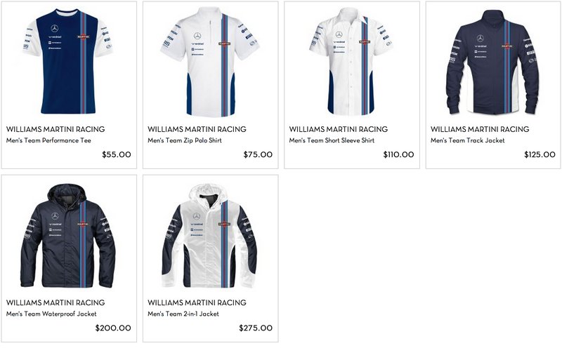 Illustration for article titled Martini Williams Finally Released Official Team wear